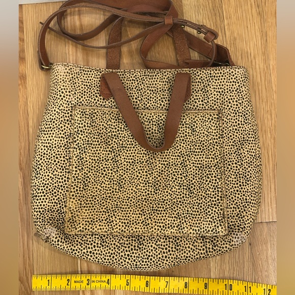 Madewell Handbags - Madewell Tan and Brown Calf Hair Animal Print Women's Crossbody Bag